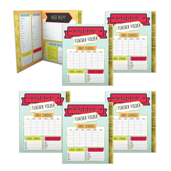 Carson Dellosa Education 6-pack Aim High Substitute Teacher Folder (136094)