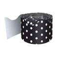 thumbnail image 1 of Carson Dellosa Education Black with White Polka Dots Rolled Scalloped Border, 65 Feet Per Roll, Pack of 3, 1 of 3