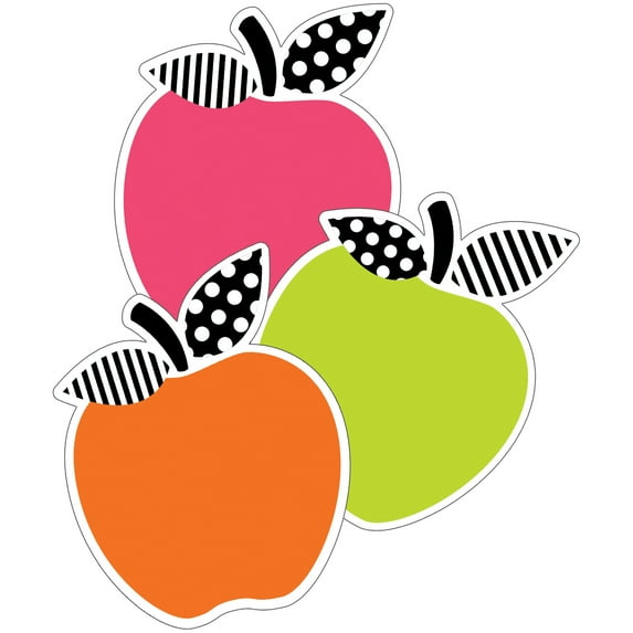 Carson Dellosa Education CD-120597 Brights Apples Cut-Outs for Grade PK-5, Multi Color