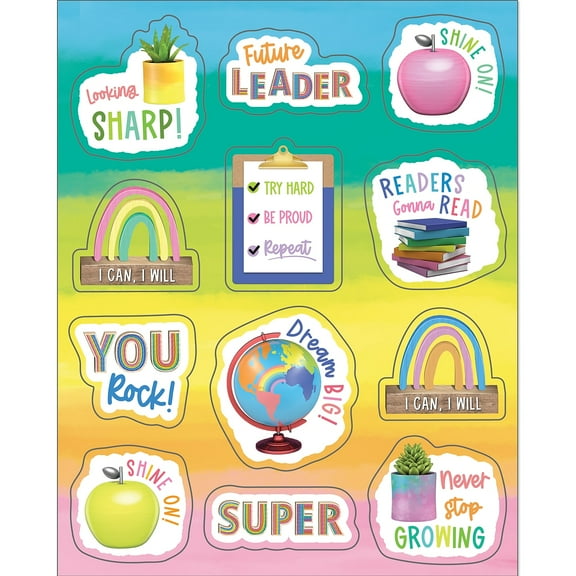 Carson Dellosa Education CD-168328 Motivators Shape Stickers