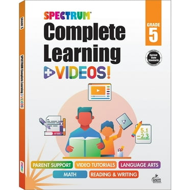 Carson Dellosa Education CD-705430 Spectrum Complete Learning Videos Grade 5 Workbook