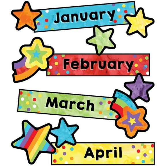 Carson Dellosa Education Celebrate Learning Months of the Year Mini Bulletin Board Set, 28 Pieces