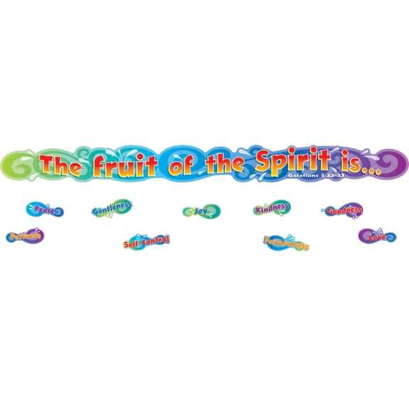 Pre-Owned Carson Dellosa Education Fruit of the Spirit Mini Bulletin Board Set (11)