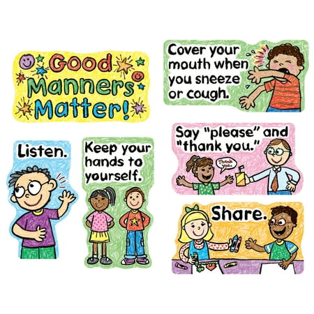 Carson Dellosa Education Good Manners Matter Mini Bulletin Board Set, 12 Pieces