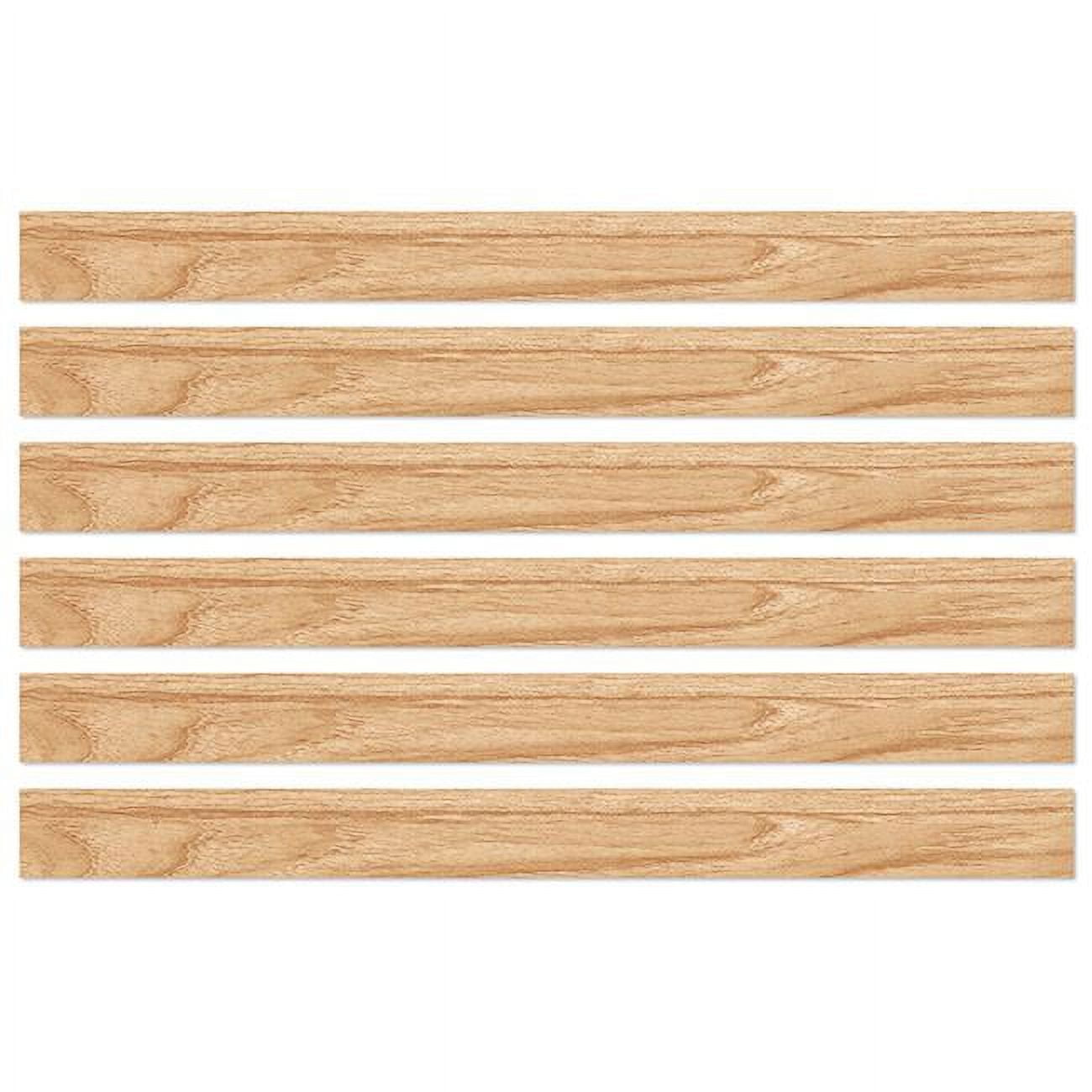 Light Brown Wood Grain Bulletin Board Borders, 3 in x 36 in, Paper