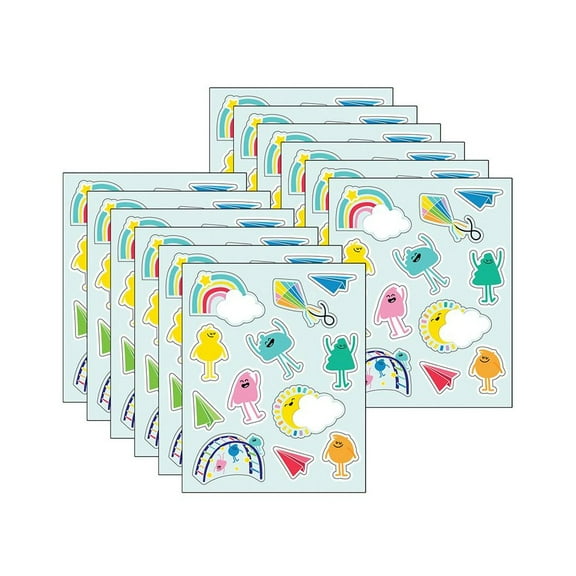 Carson Dellosa Education Happy Place Shape Stickers, 72 Per Pack, 12 Packs