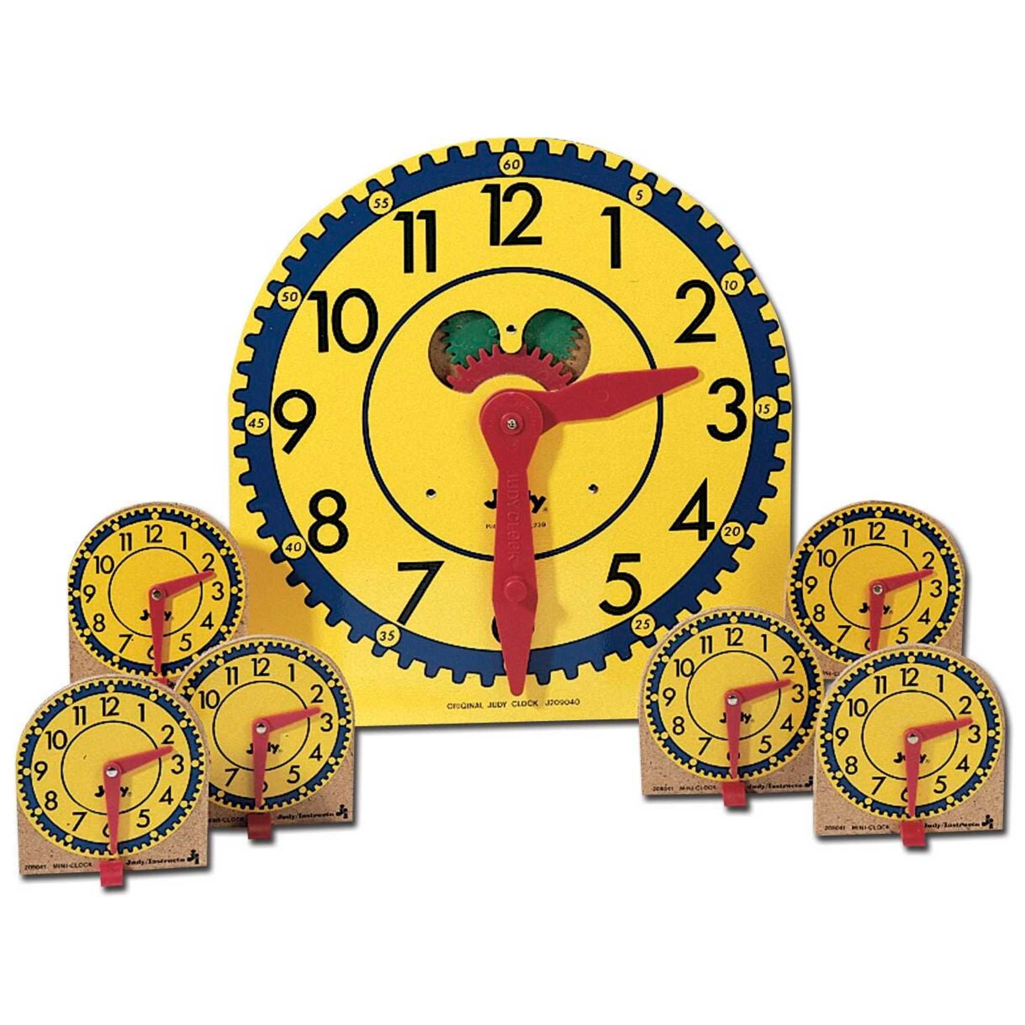 Carson Dellosa Education Mini Judy Clocks, Grade K3, Pack of 12