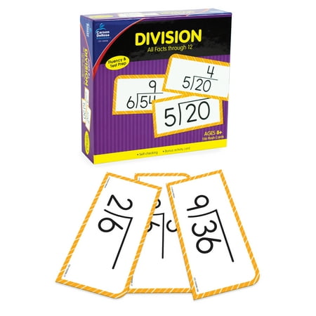 Division All Facts through 12 Flash Cards (Cards)