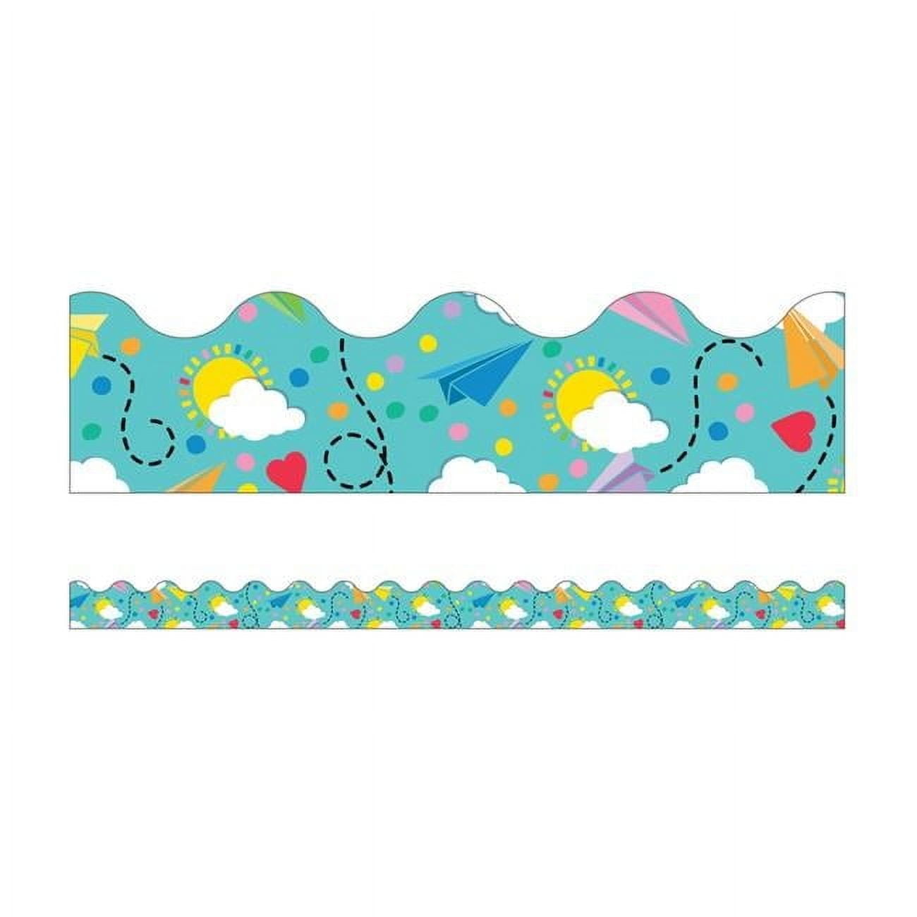 Carson Dellosa Education Paper Airplanes Scalloped Border, 39 Feet Per Pack, 6 Packs