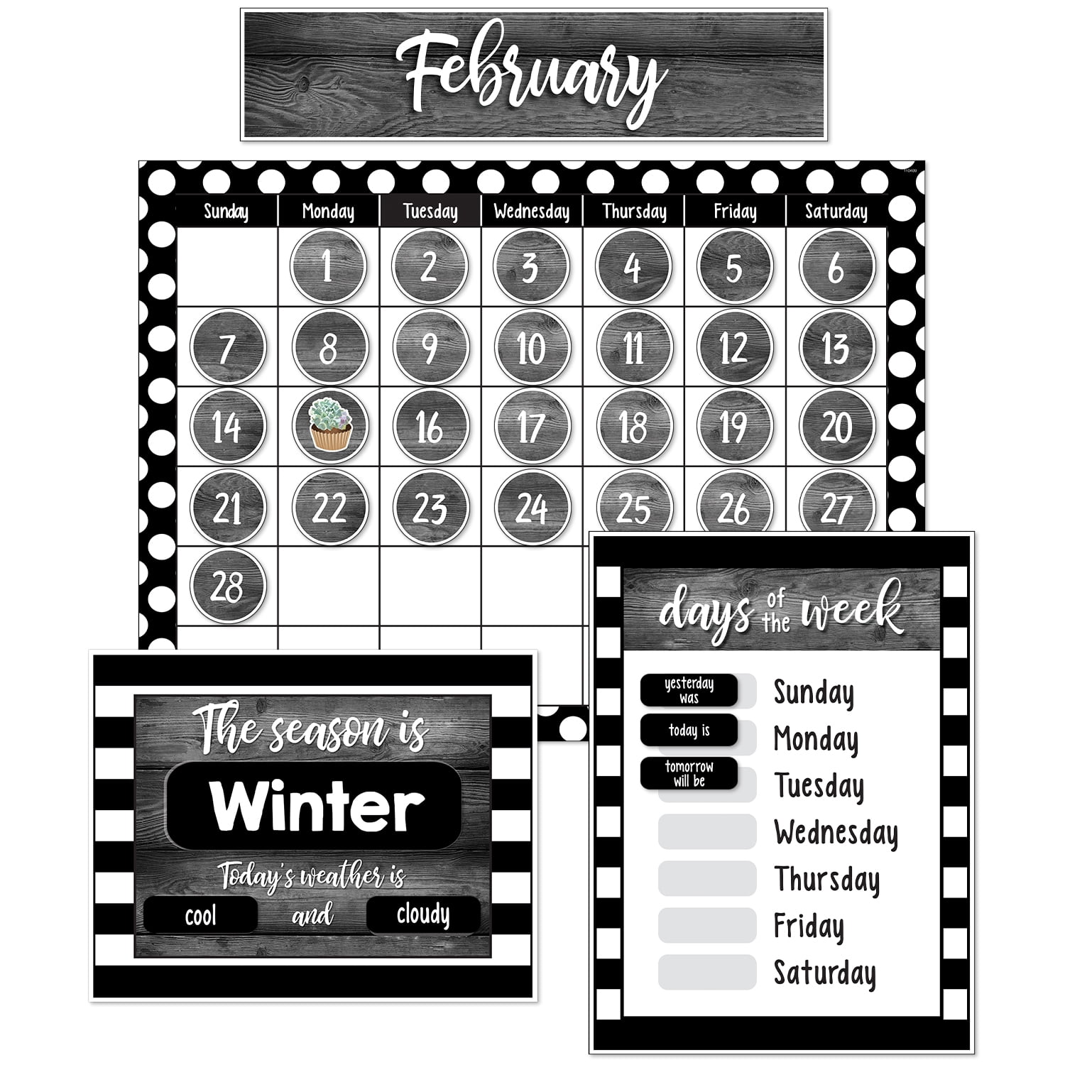 Carson Dellosa Education Simply Stylish Calendar Bulletin Board Set