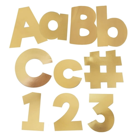 Carson Dellosa Education Sparkle and Shine Gold Foil Bulletin Board Letters (219)