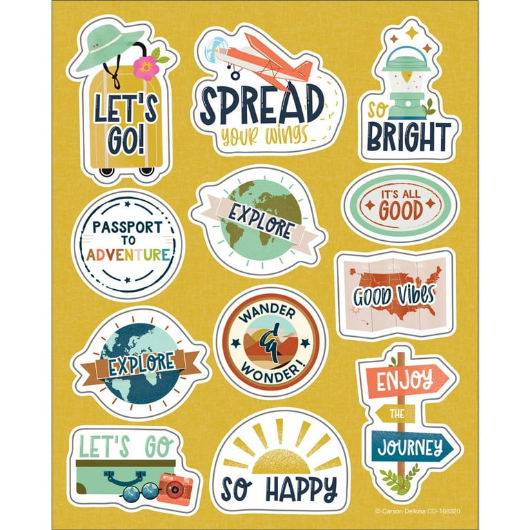 Carson Dellosa Education Let's Explore Think Positive Motivational Stickers