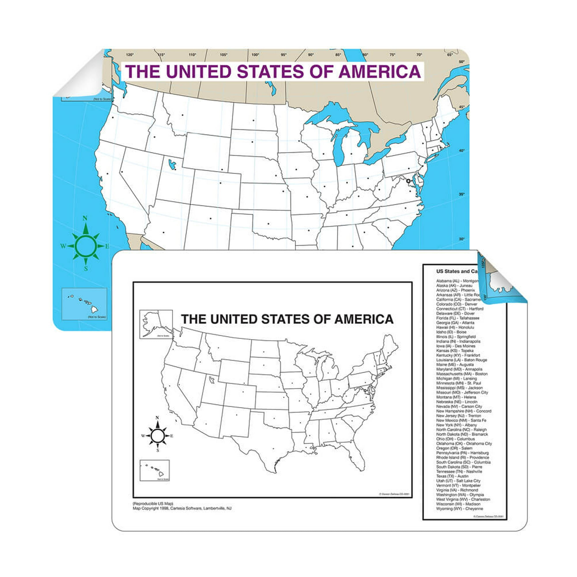 Carson Dellosa Education US Map 30 sheets - Walmart.com