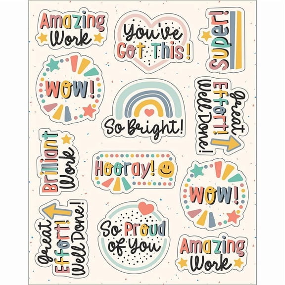 Carson Dellosa Education We Belong Motivators Shape Stickers, 72 Per Pack, 12 Packs