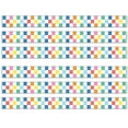 thumbnail image 1 of Carson Dellosa Education We Stick Together Checkered Rainbow Straight Bulletin Board Borders, 36 Feet Per Pack, 6 Packs, 1 of 4