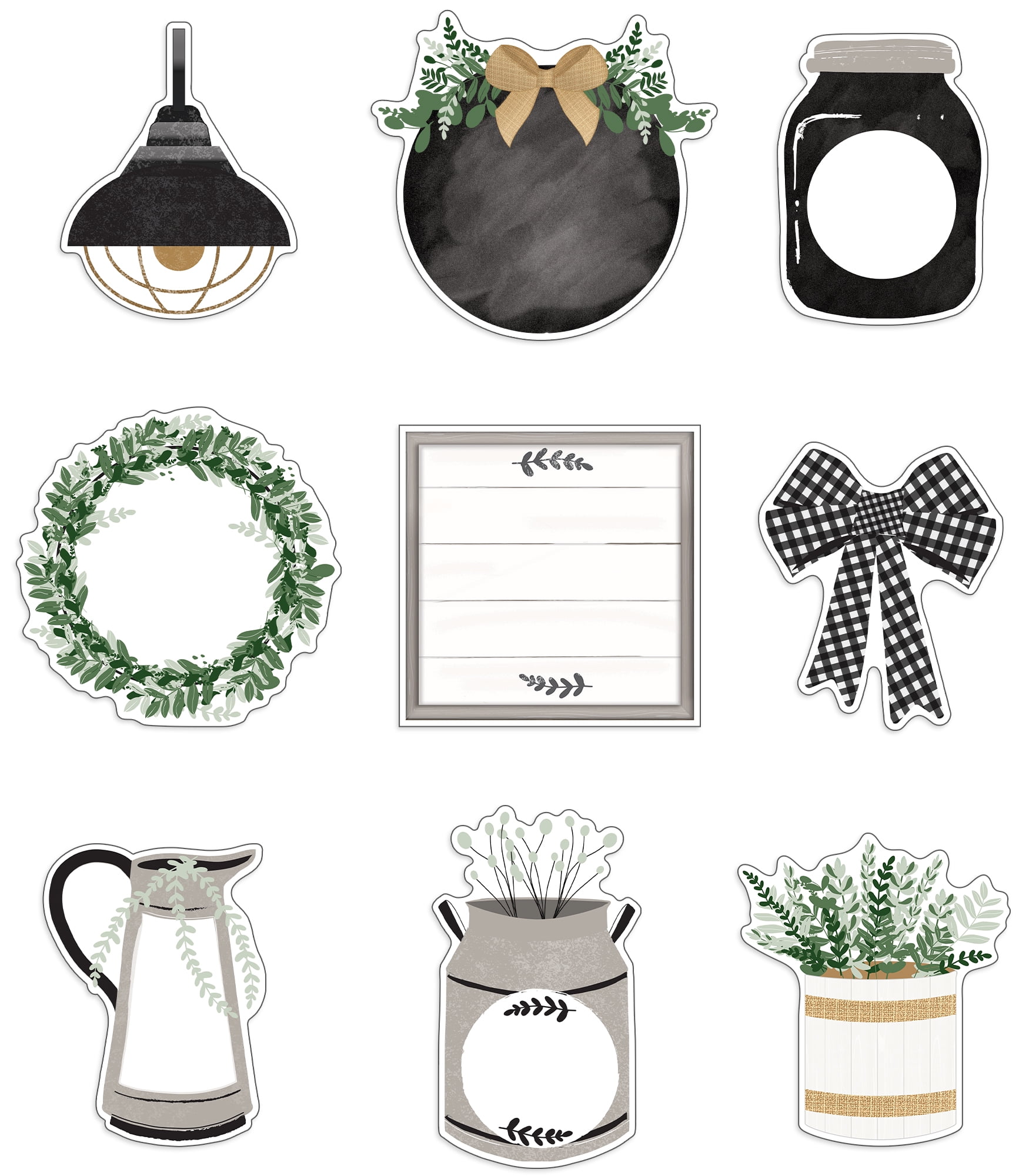 Carson Dellosa Set Bacheca Corsivo: Linea Alfabeto E Numeri Per Classe Stile Farmhouse