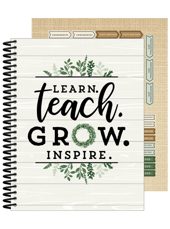 Carson Dellosa Farmhouse Teacher Planner (128 pages, 116 stickers)