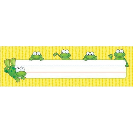 Carson-Dellosa Frogs Design Desk Name Plate, Pack of 3