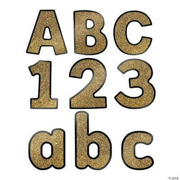 Carson-Dellosa® Gold Glitter Bulletin Board Letters - 219 Pc., Classroom, Educational, 219 Pieces
