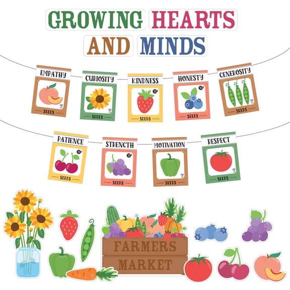Carson Dellosa Growing Hearts Growing Minds Bulletin Board Set (50 pieces)