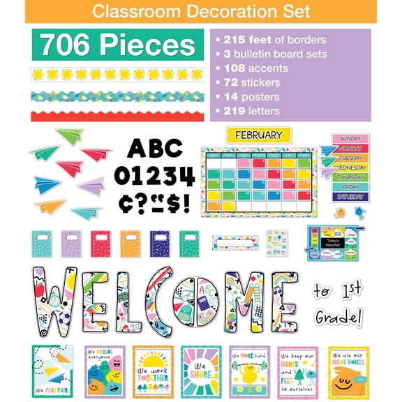 Carson Dellosa Happy Place Classroom Collection (706 pieces)