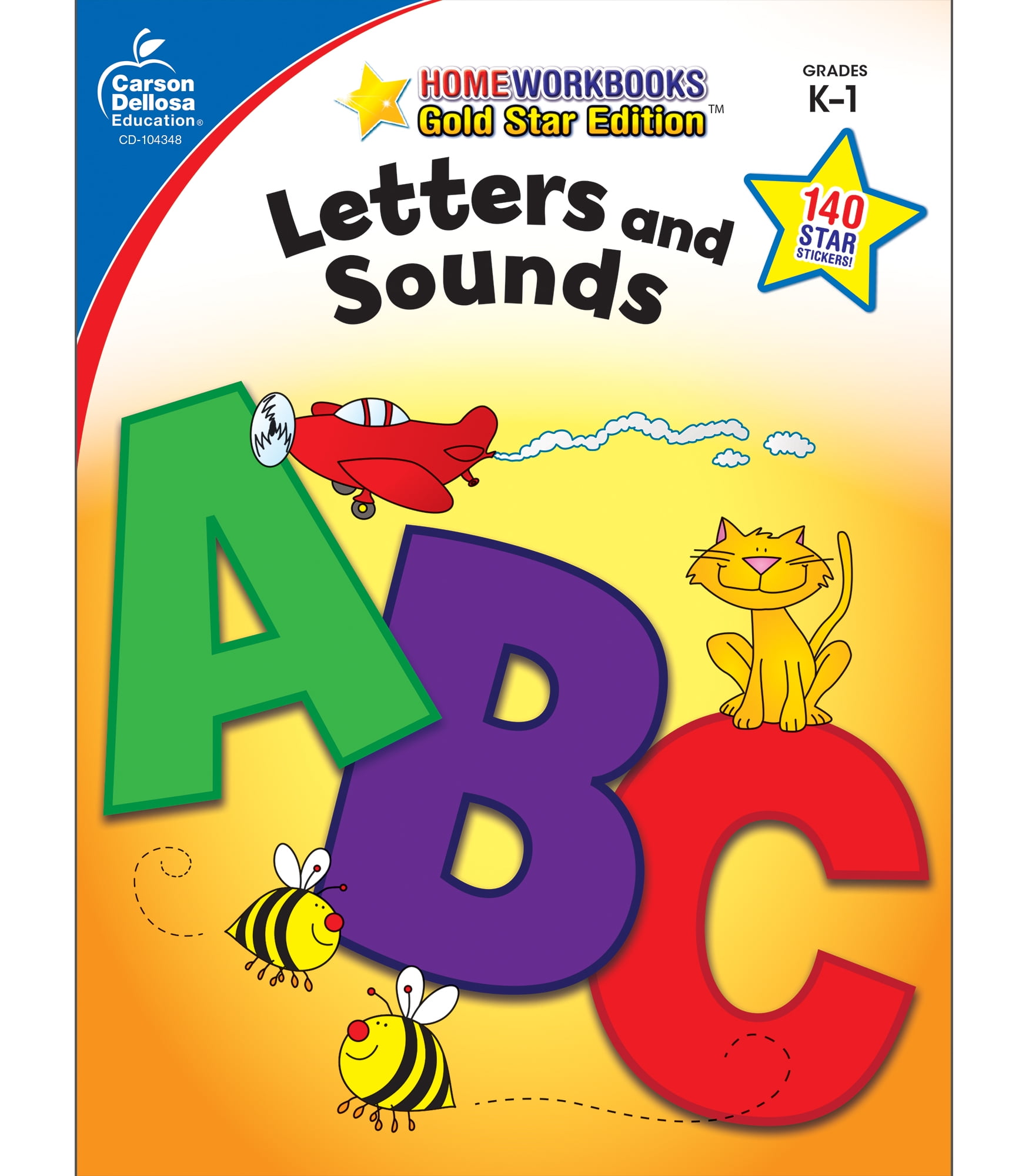 Carson Dellosa Home Workbooks Letters and Sounds Workbook Grade K-1 (64 ...