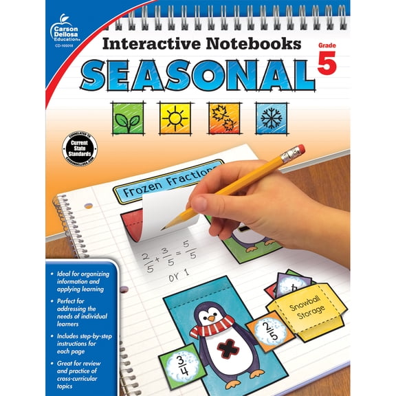 Carson Dellosa Interactive Notebooks: Seasonal Resource Book (96 pages) Grade 5