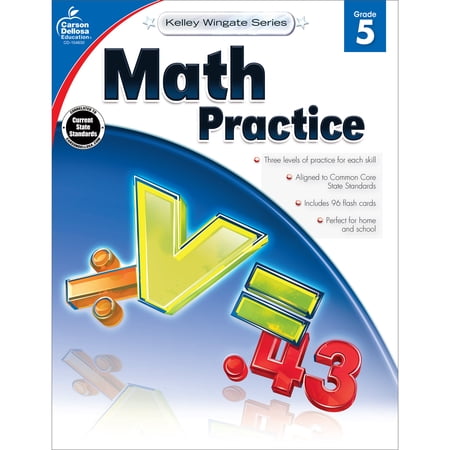 Carson Dellosa Kelley Wingate Math Practice Workbook (128 pages) Grade 5
