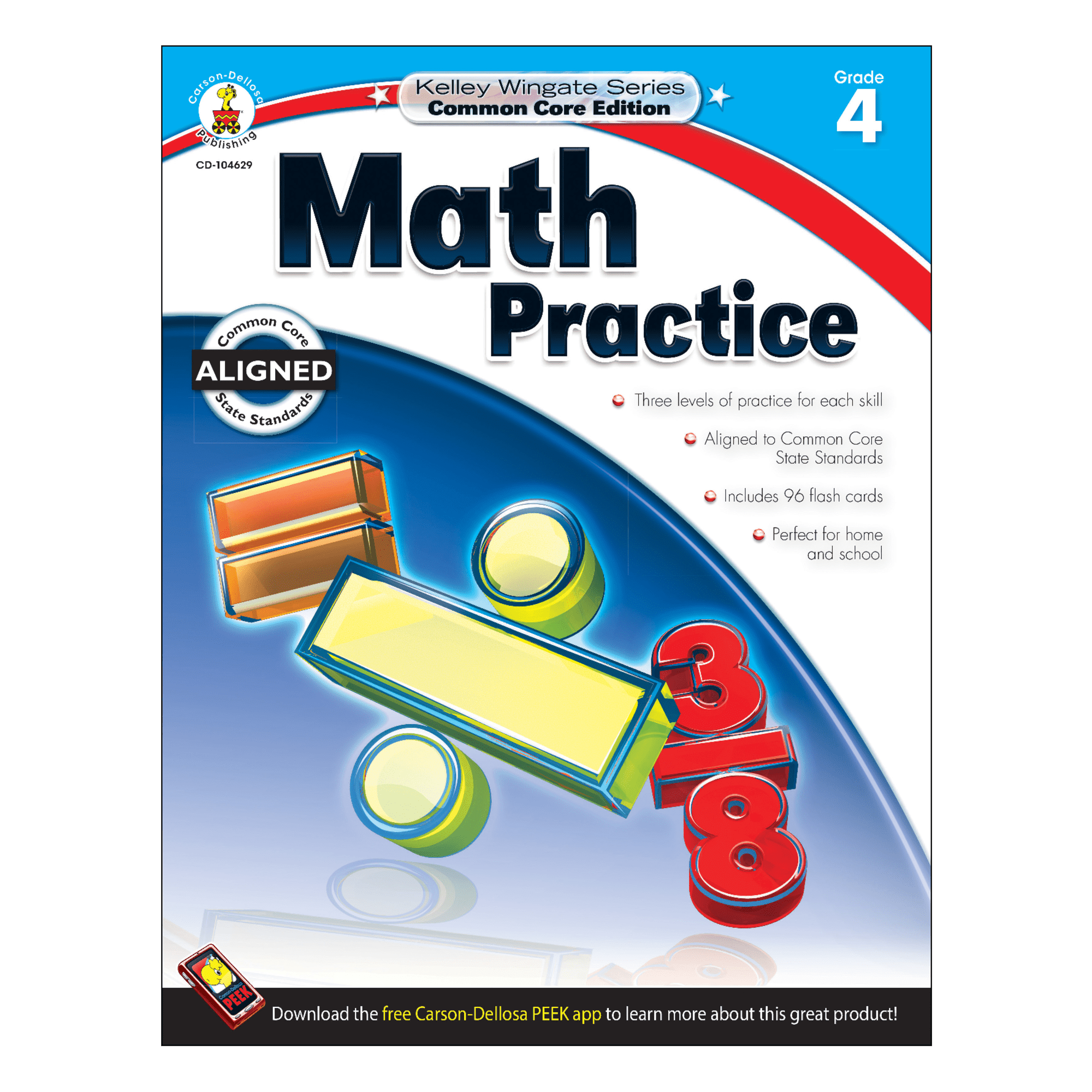 Carson-Dellosa Kelley Wingate Math Practice Workbook, Grade 4 - Walmart.com