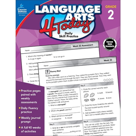 Carson-Dellosa Language Arts 4 Today, Grade 2 Paperback (104978)