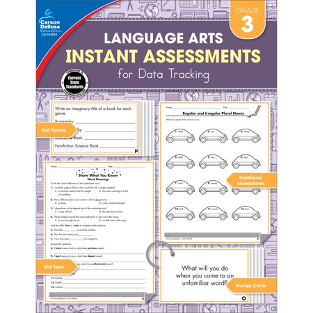 Carson Dellosa Language Arts Instant Assessments for Data Tracking Resource Book (96 pages) Grade 3