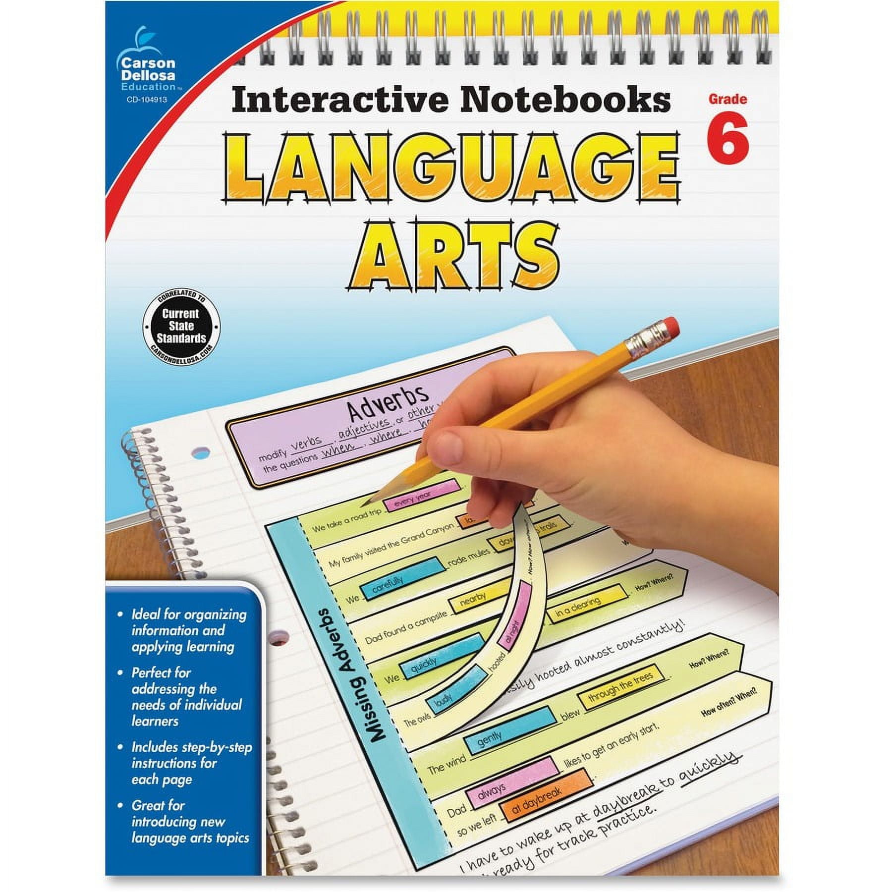 Carson-Dellosa Interactive Language Arts Notebook, Grade 6 - Walmart.com