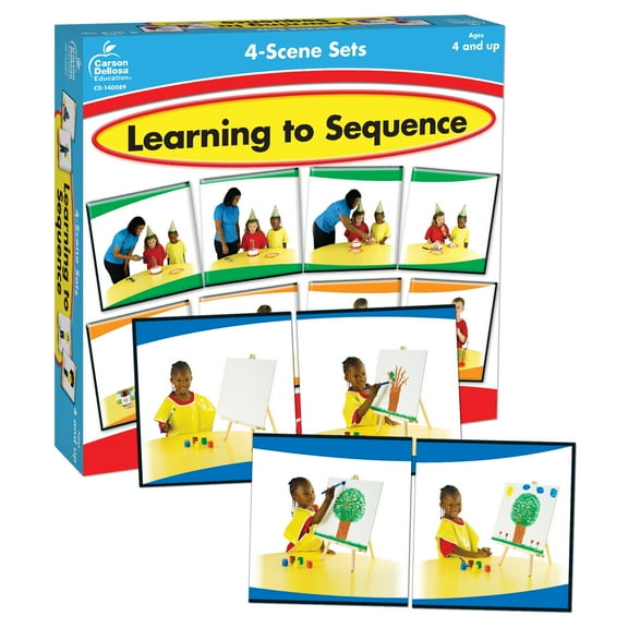 Carson Dellosa Learning to Sequence 4-Scene Board Game