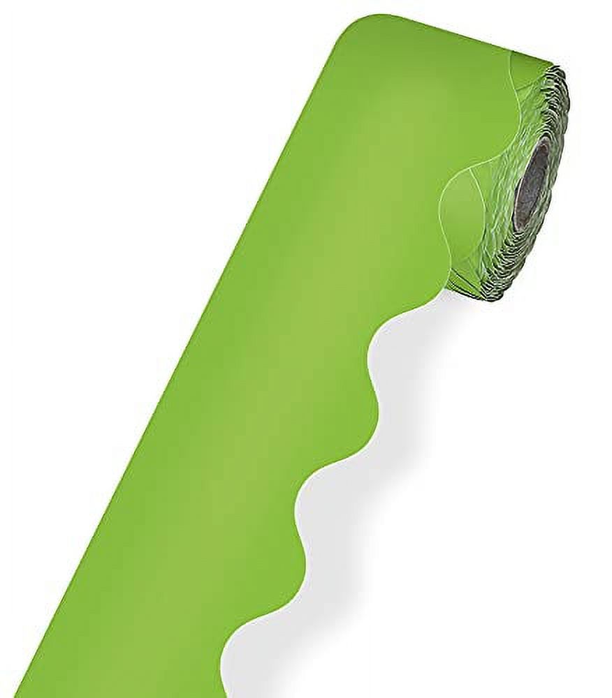 Carson Dellosa Lime Scalloped Bulletin Board Borderâ€”Rolled Green