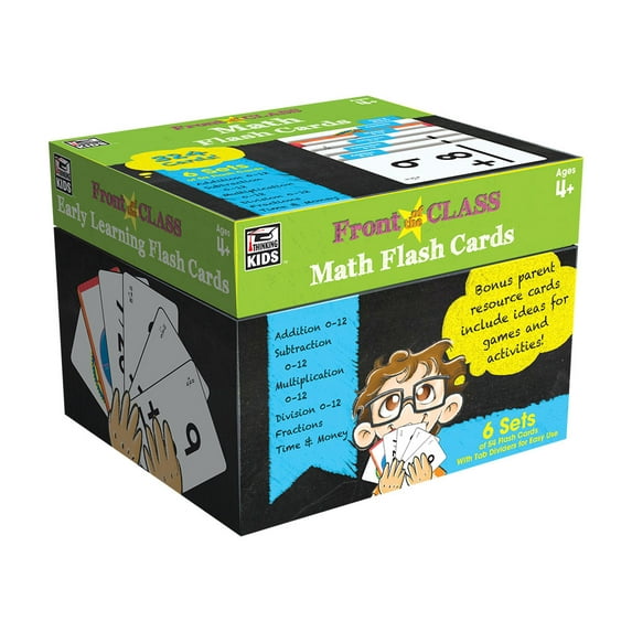 Carson Dellosa - Math Flash Cards - Full Sets for Addition, Subtraction, Multiplication, Division, Fractions, Time & Money, 300+ Cards, Pre K - 3