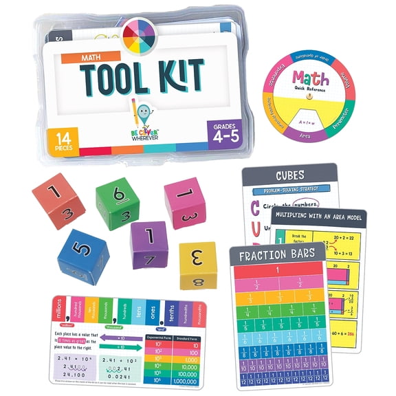 Carson Dellosa Math Tool Kit Math Manipulative (14 pieces) Grade 4-5