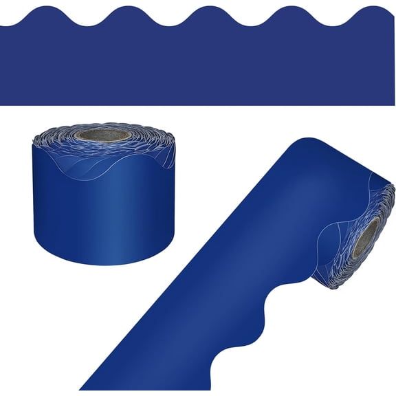 Carson Dellosa Navy Blue Bulletin Board Border Roll for Classroom, 65Ft