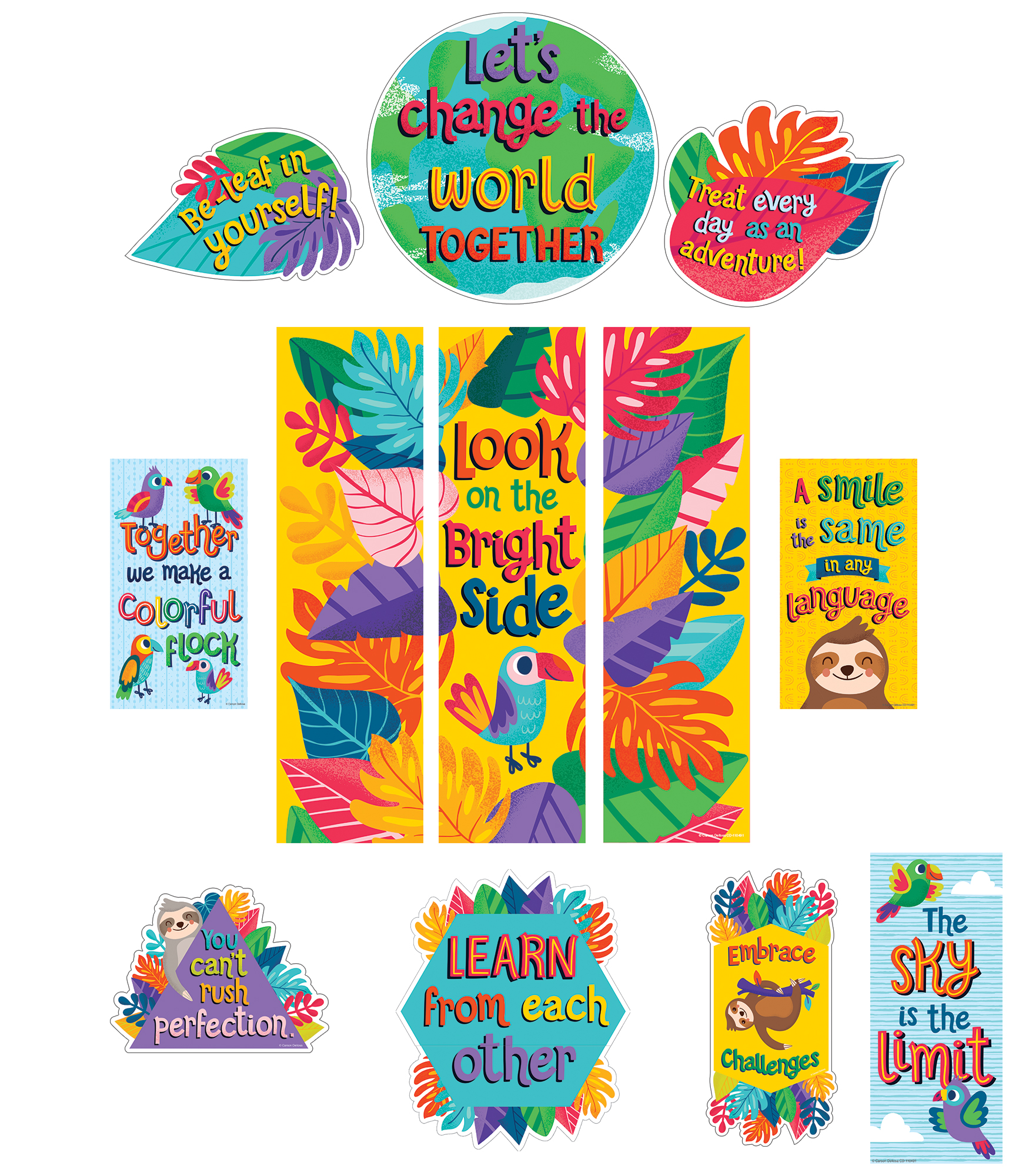 Carson Dellosa One World Motivational Mini Bulletin Board Set (14 ...