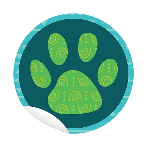 Carson Dellosa Paw Print 5" Floor Decals Sticker Pack (10 pieces) Grade P-12