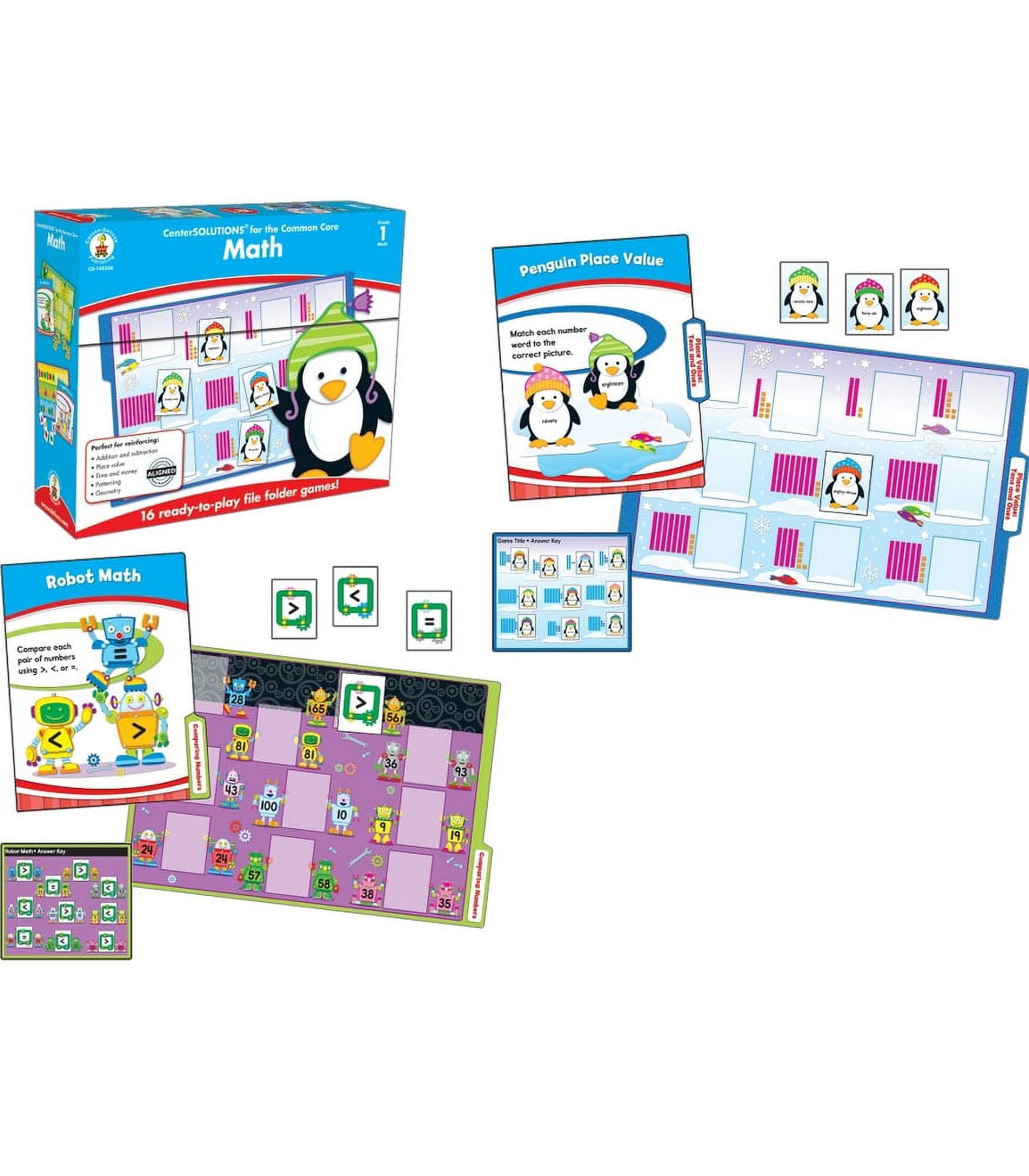 CarsonDellosa Publishing CenterSOLUTIONS Math File Folder Games, Grade
