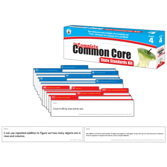 Carson-Dellosa Publishing Common Core State Standard Pocket Chart Cards, Language Arts & Math, Grade 4