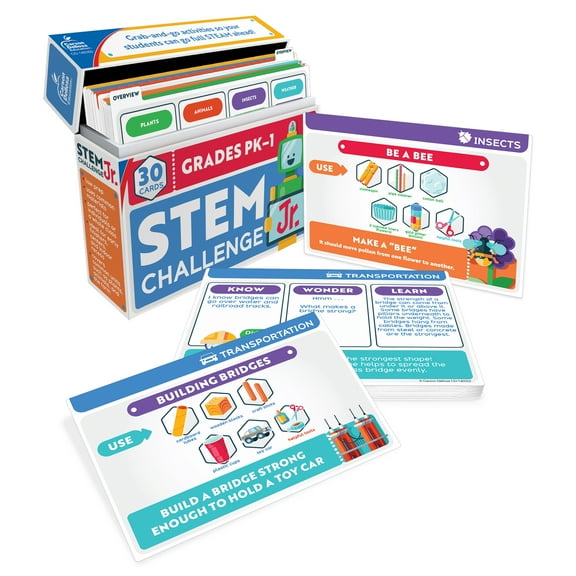 Carson Dellosa STEM Challenge, Jr. Science Learning Cards (31 pieces) Grade PK-1