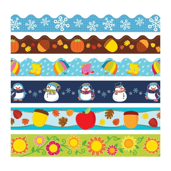 Carson Dellosa Seasonal Bulletin Board Border Set (6 border sets)