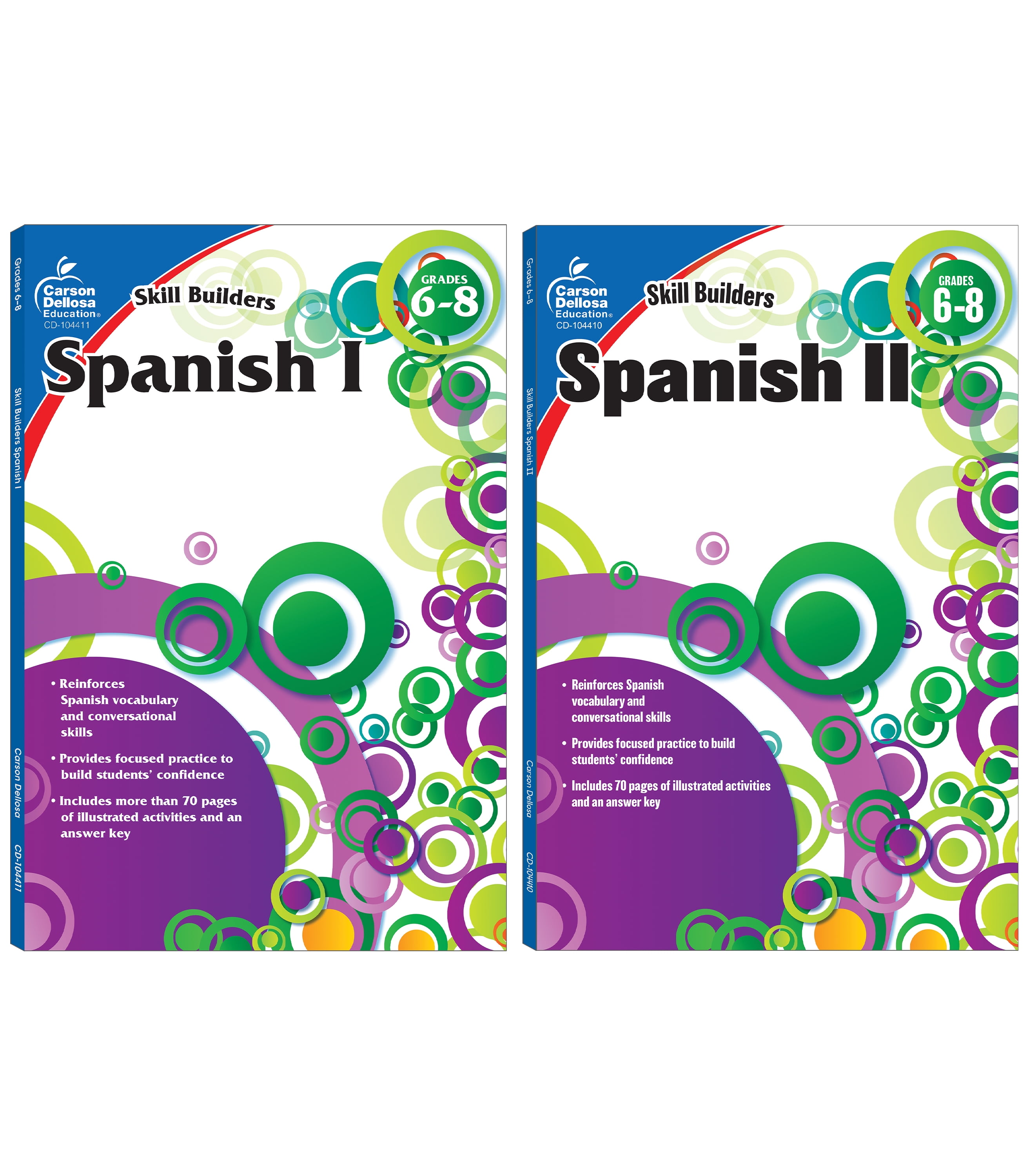 Carson Dellosa Skill Builders Spanish Grades 6-8 Workbook Bundle ...