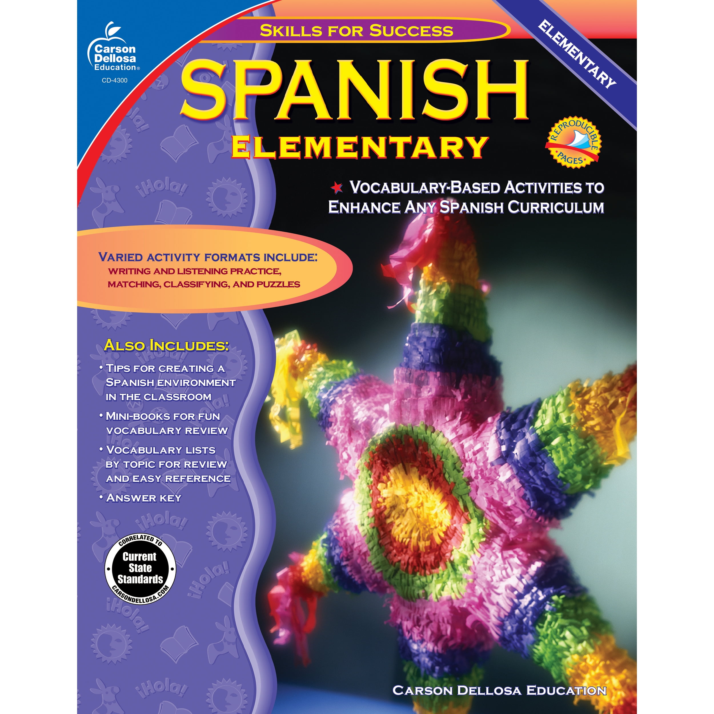 Carson Dellosa Skills for Success Spanish Resource Book (128 pages) Grade K-5