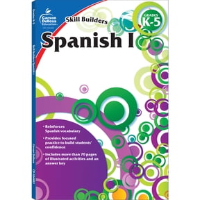 Carson Dellosa Spanish I, Grades K - 5 (Skill Builders) Workbook (80 pages) Grade K-5