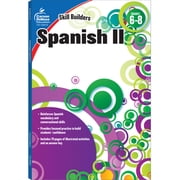 Carson Dellosa Spanish II, Grades 6 - 8 Skill Builders Workbook 80 pages Grade 6-8