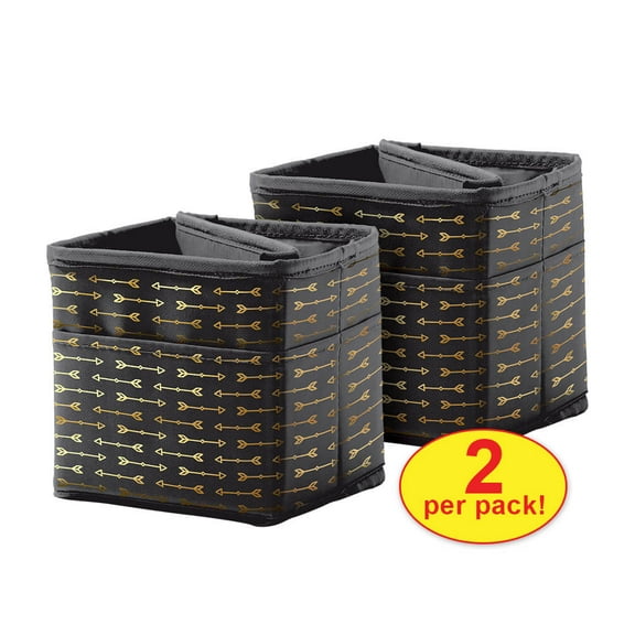 Carson Dellosa Tabletop Storage: Black with Gold Arrows Pocket Chart Storage (2 storage boxes)