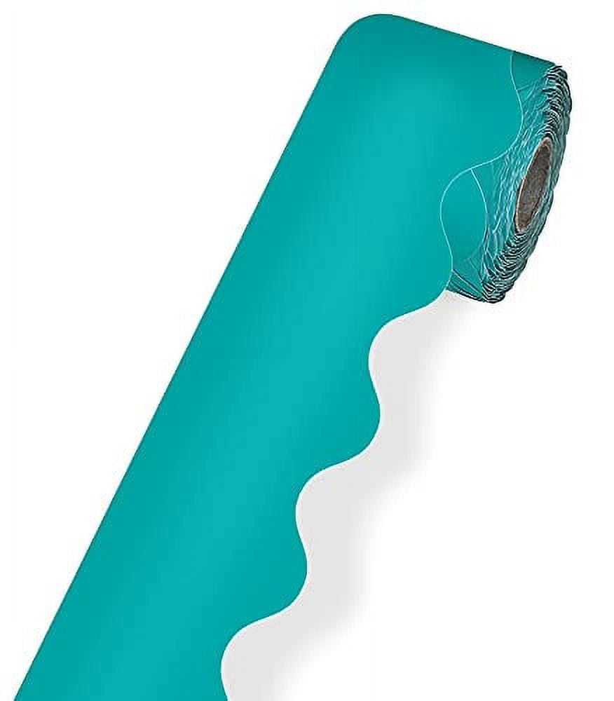 Carson Dellosa Teal Bulletin Board Borders, 65 Feet of Scalloped Teal