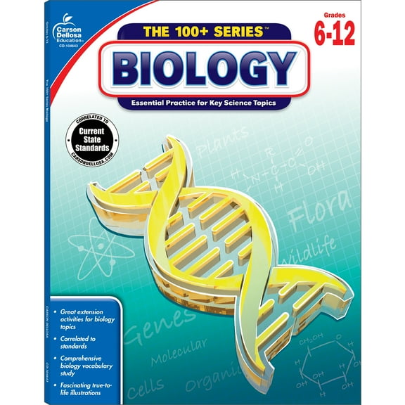 Carson Dellosa The 100+ Series™ Biology Workbook (128 pages) Grade 6-12
